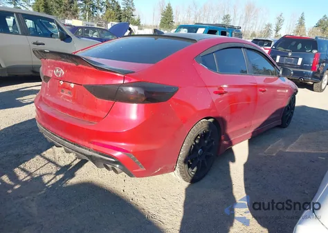 2018 Hyundai Elantra Sport from USA, damaged, VIN KMHD04LB0JU453773